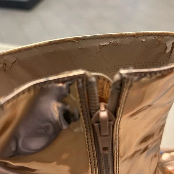 Boots Elegant Metallic Ankle Boots 7 Great gold metallic color! CLEAN WILD DIVA - Picture 7 of 11